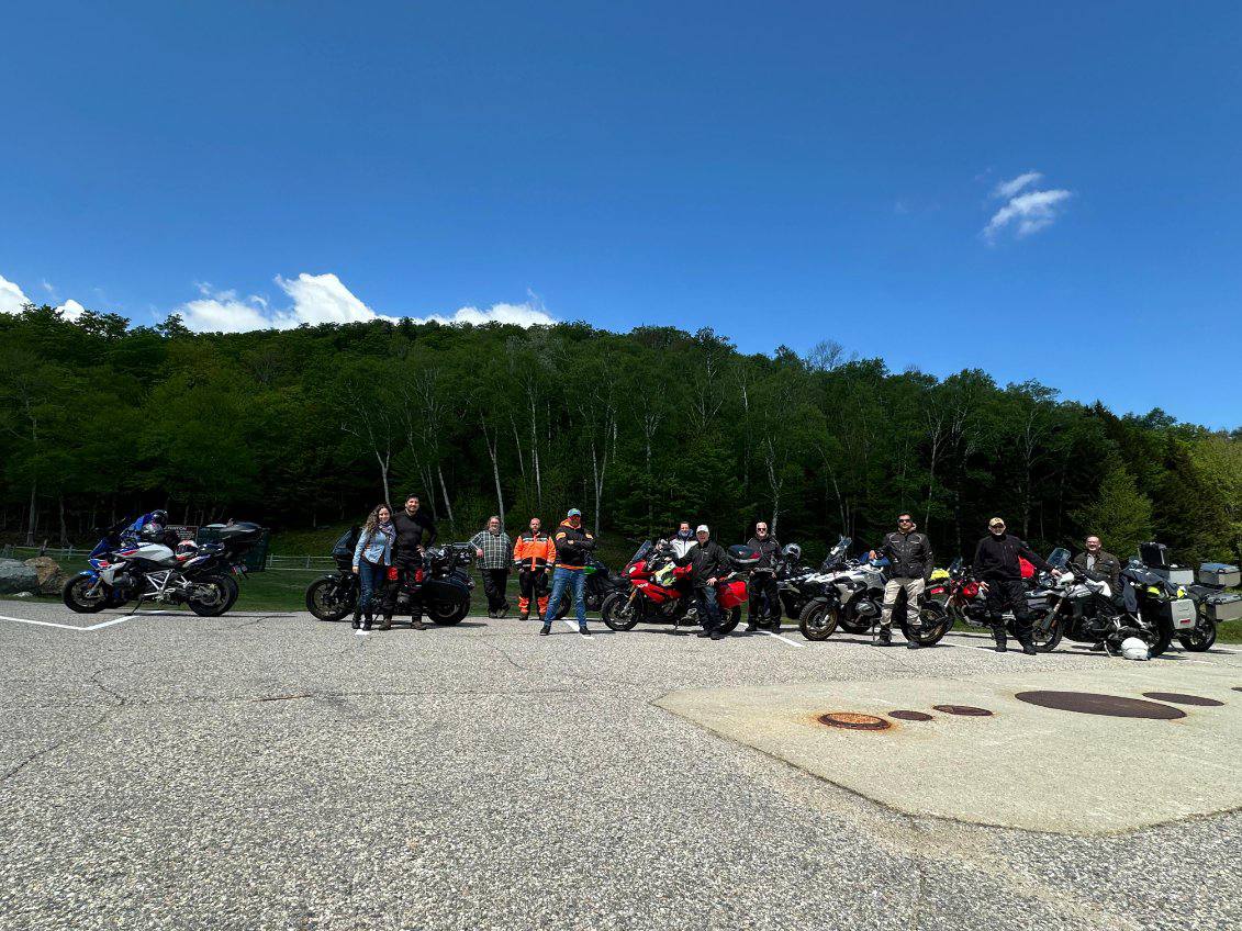 Group stop on the Kancamagus Highway