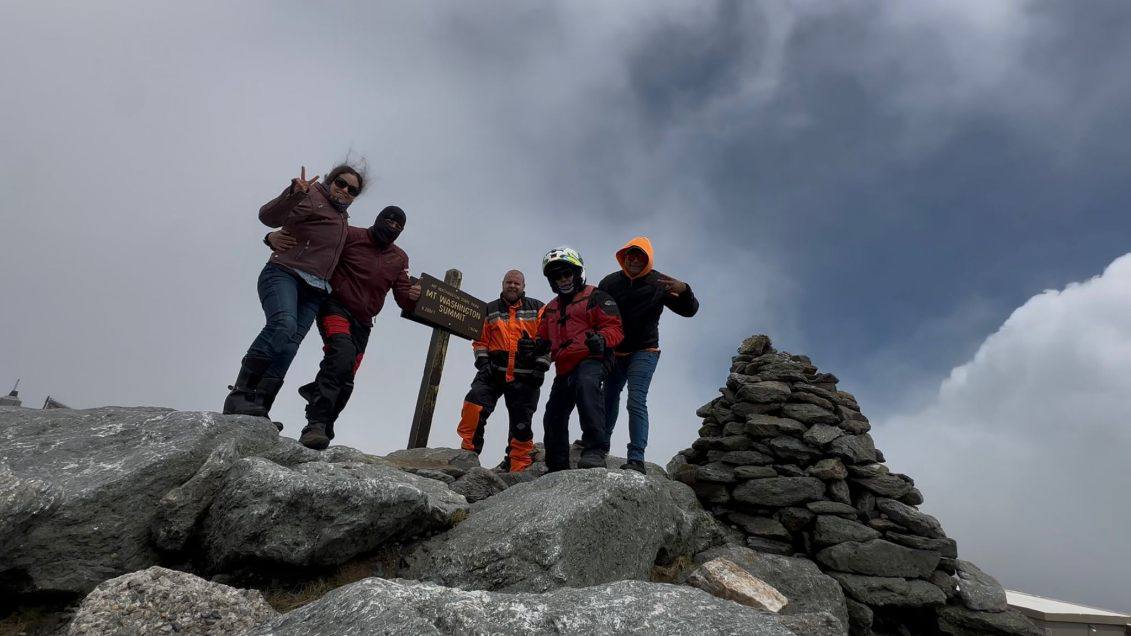 At the Mt. Washington Summit sign, 6,288 ft