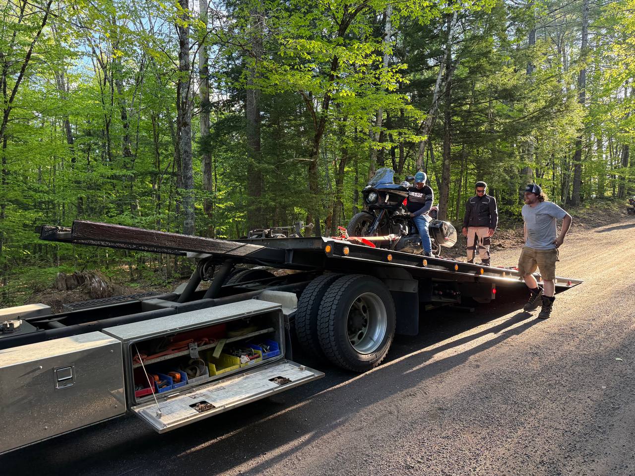Flatbed on the scene