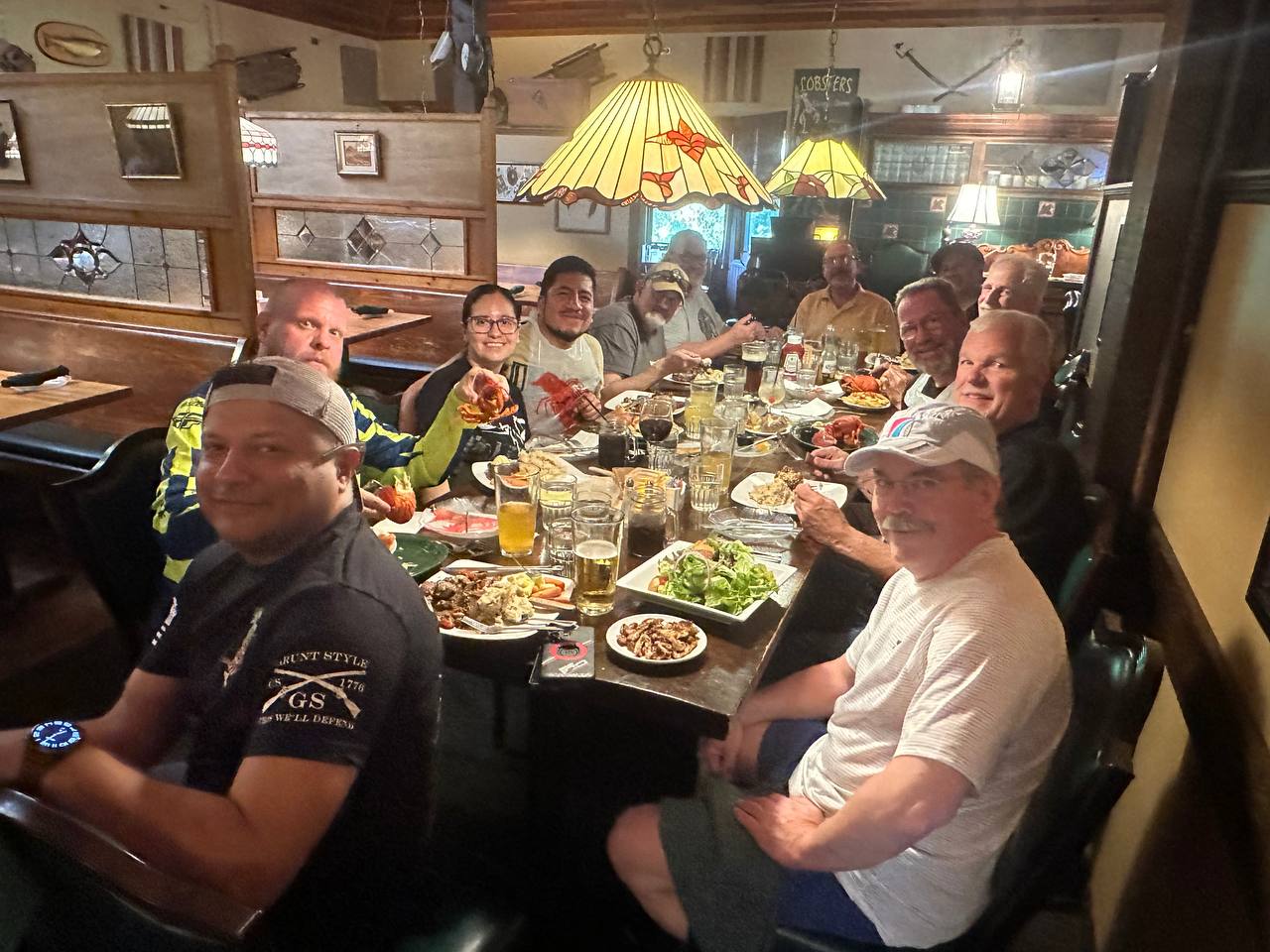 Group dinner at the steakhouse
